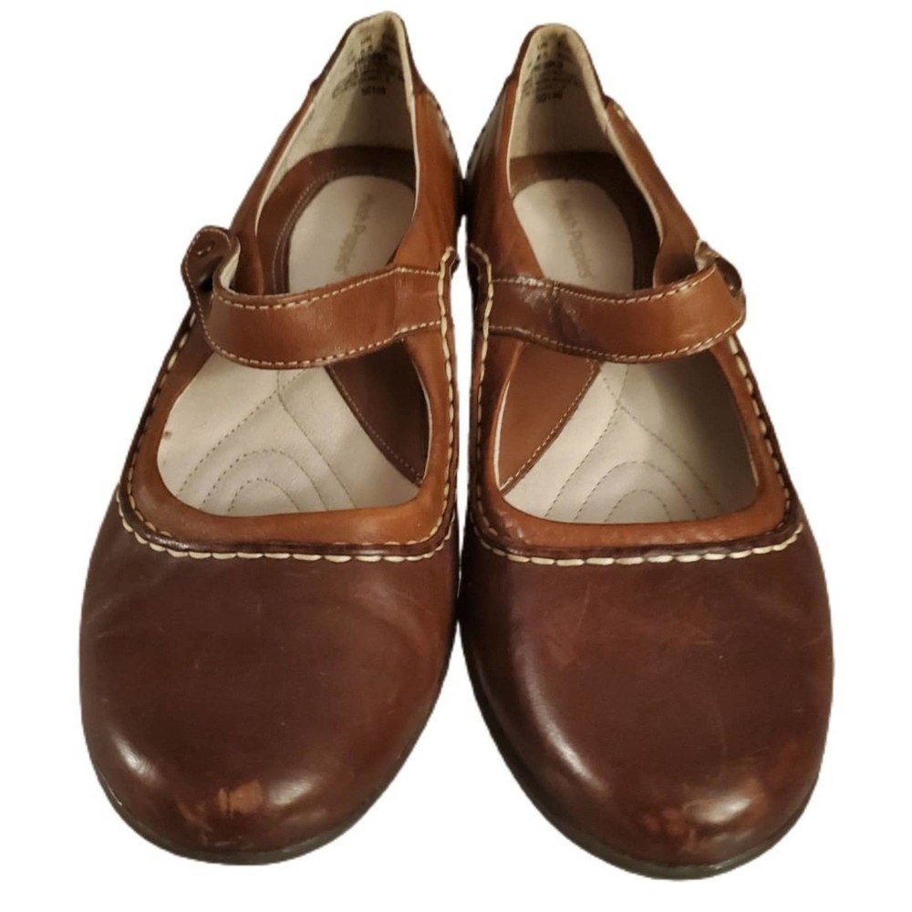 Hush Puppies Mary Jane Mule Clogs In Cognac Brown Women's Size 8.5
